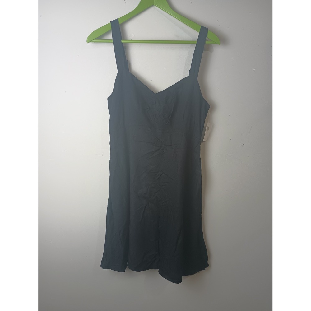 Old Navy Womens Black Sweetheart Smocked Back Mini Dress 681207-01-1